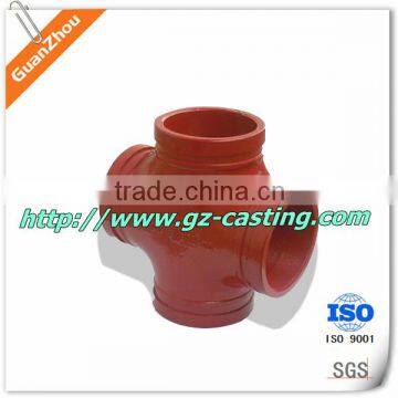 Hassle free operations guanzhou custom made & OEM casting red Cross Tee Forged Pipe Fittings