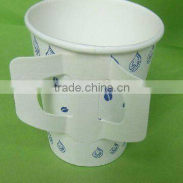 2013 disposable paper cup with handle for hot drinks