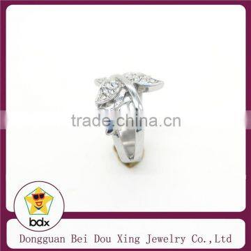 2015 Shiny and Sparkling Heart Sharp Rhinestone Stainless Steel Rings photo-3