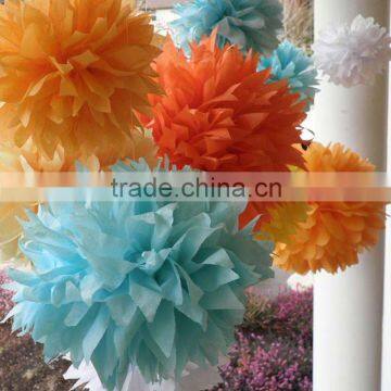 Colorful Tissue Paper Pompom Pom Poms Wedding Party Decoration Handmade