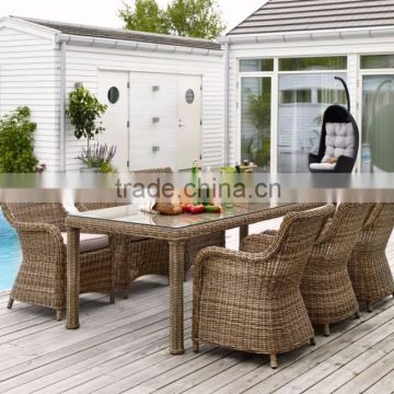 Garden Swimming Pool Wicker Dining Set