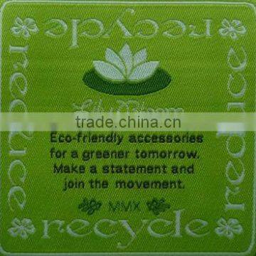 environmentally friendly woven label