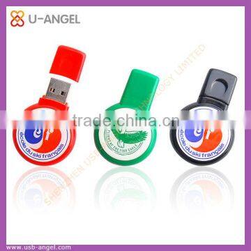 Round U Flash disk, Cute Round plastic usb flash drive