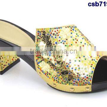 Csb7199 2016 Fashion Fancy Pattern Single Shoes Shining Material for Party Bling Bling Shoes to Match Fashion Women Shoes photo-3