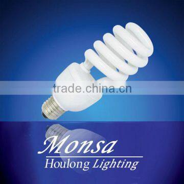 Tri-color powder half spiral 13w energy saving light/lamp/CFL