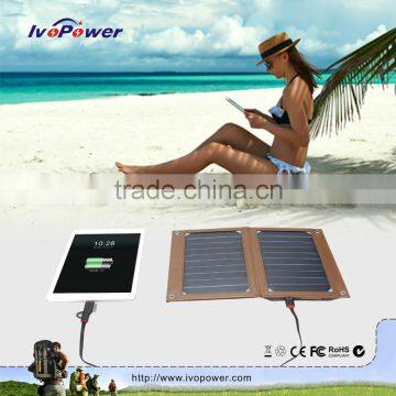 2016 New Popular Solar Charger, 10W Mobile 6000mAh Solar Power Bank Charger