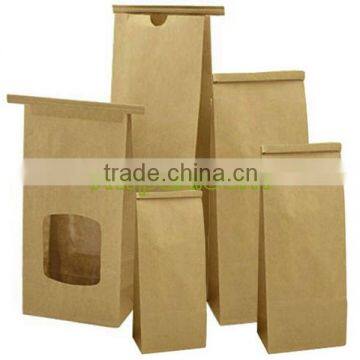 Kraft Paper Tie Tin Flat Bottom Bag