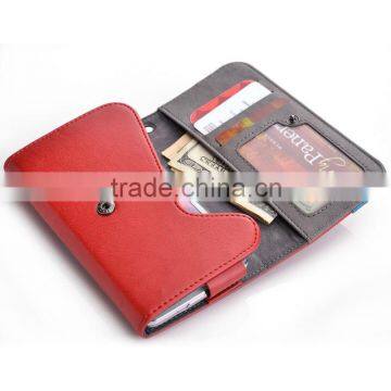 Belt case 4.7-5.1" wallet phone case for BLU Studio 5.0 with card slots