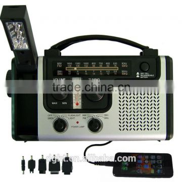 Hot selling charging Flashlight panel LED solar charge radio