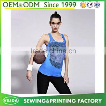 Cheap price women's gym fittness sport vest quick dry sport mesh tank top