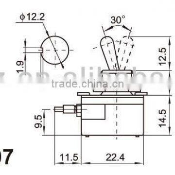 2 Pole Toggle Switch On-off Quick Connection,12v Waterproof Toggle Switch photo-3