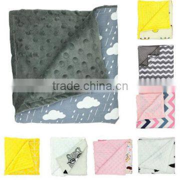 Wholesale Custom Cotton Minky Dot Blanket