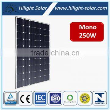 Solar Panels 250 Watt, Panel Solar, Solar Panels for home with TUV IEC CE CEC ISO INMETRO certificates