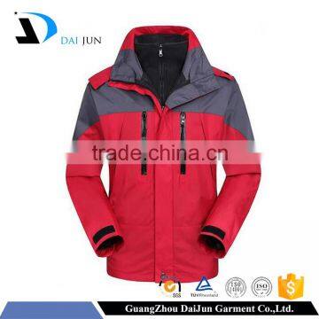 Daijun oem new design many colors nylon warm fleece man ski jacket