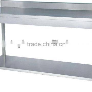 Stainless steel Square tube 2-tier Worktable with Backsplash WTD-082B