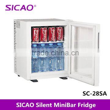 28l mini bar fridge with glass door for commercial