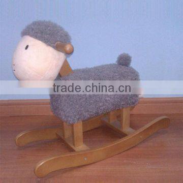 Rocking plush toy grey rocking sheep toy funny baby plush toy