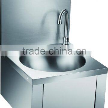 Stainless Steel Single Bowl Free-standing Hand Wash Basin Kitchen Sink GR-526F