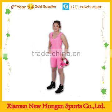 OEM service pink women wrestling singlets professional