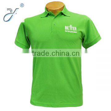 Client Customized Embroidery Green Cotton Polo Shirt Polo Workwear Uniform