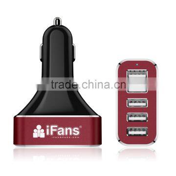 Intelligent 12A / 60W 5 Port USB Car Charger with SmartPower Technology Universal Car Accessories