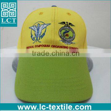 LCTN1863 Supply Yellow and Green Twon Tone Color Design Velvet Baseball Cap photo-3