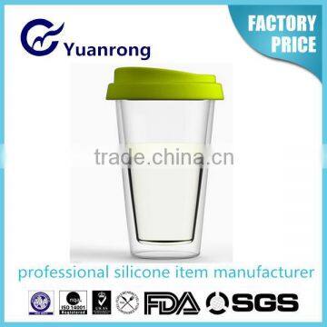 Non-stick Washable Silicone Lids for Mug Tea Cups & Saucers
