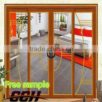 2015 new product made in china aluminum glass folding door design for sale