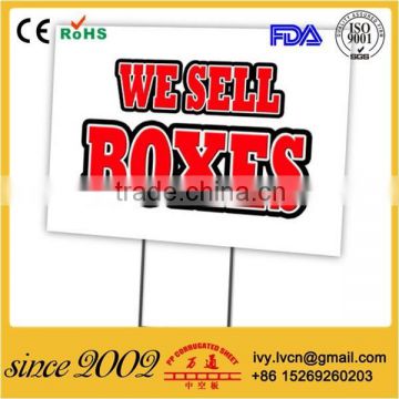 Blank Corrugated Plastic Sign UV Stabilised,Corana Treated,Flame Retardant