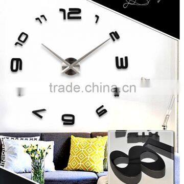 Silver Color Mirror Wall Clock Decorative 3D EVA Big Wall Clock!