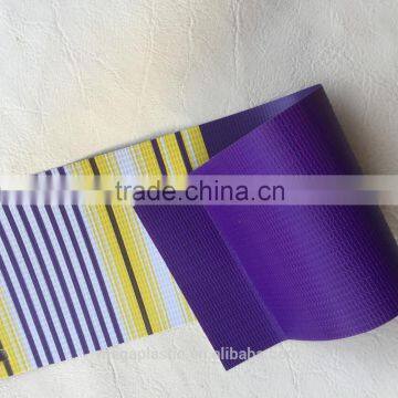 Striped Awning PVC Tarpaulin Roll,PVC Coated Tarpaulin Roll, Logo Printed Tarpaulin Roll