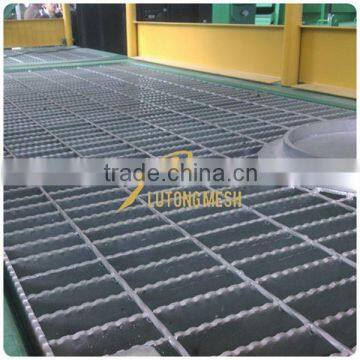 Grate bar grid floor metal walkway/galvanized serrated bar grating