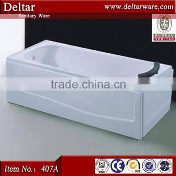 Family indoor apron bathtub, bathtub with stainless steel frame, standard bathtub size