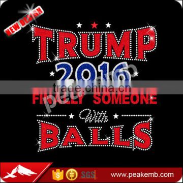 Glitter Stickers Trump 2016 For American Presidential Election Rhinestone Transfers