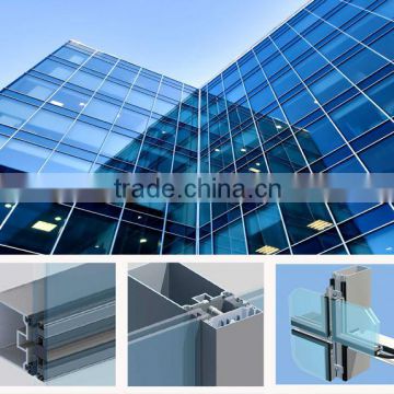 Competitive price , high quality aluminium profiles for Glass wall or Curtain wall