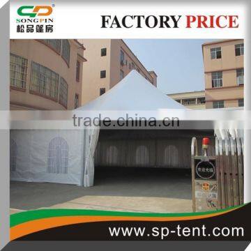 Clear PVC 12x12m High Peak Opened Pagoda Tent in White With White Ceiling Lining for 100 People Wedding Party photo-2