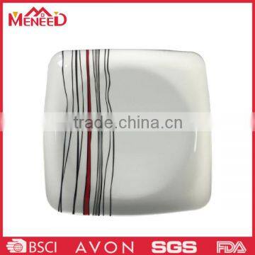 Custom Flower Print Square Snake Melamine Plate photo-4