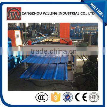 Metal roofing sheet double layer roll forming machine
