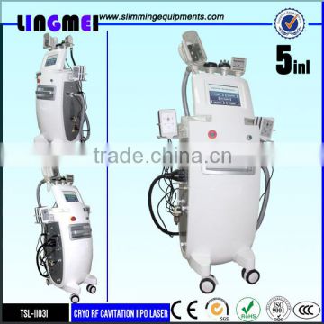 Criolipolisis Cavitation Slimming Multipolar RF Lipo Slim Cavitaiton 5 In 1 Slimming Machine Machine With Vacuum RF Roller Lipo Laser Skin Tightening