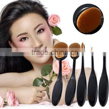 Hot Selling Toothbrush Shape BB Cream Fundation Oval Makeup Brushes for 5pcs