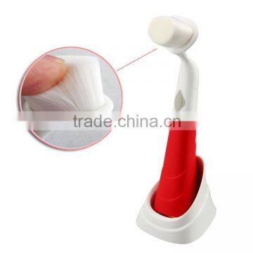 Plastic facial cleaning brush