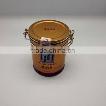 Classic Tea Canister with Lock Tin box round tea tin box with lock