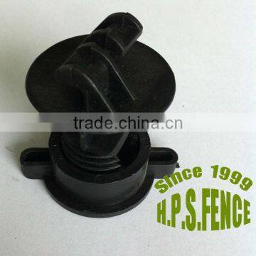 Western screw tight round post insulator for up 2" polytape electric fence