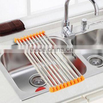 High Quality Silicone Stainless Steel Dish Rack Drainer Draining Rack
