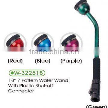 18" 7 Pattern Water Wand With Plastic Shut-off Connector