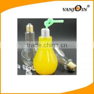 Screw Cap Lamp Bulb Shaped Plastic Juice Bottles photo-3