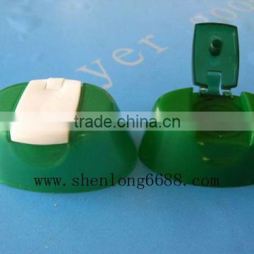 oval snap on plastic cap in double colour each