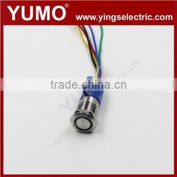 ABS19S-P11-E 19mm Ring LED Lamp Green Metal Push Button photo-4