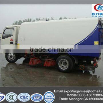 small diesel street sweeper truck with roller brush