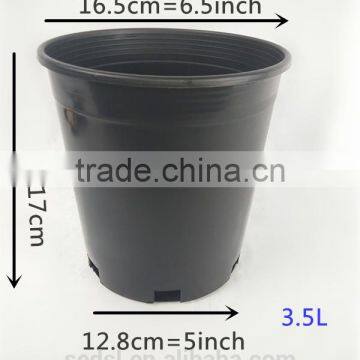 Black Gallon Pot 1#2#5# for Nursery Garden Plastic Planter Flowerpot photo-2